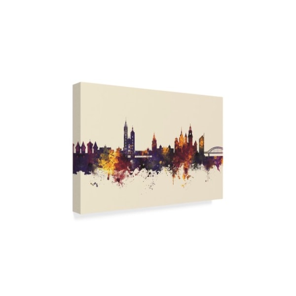 Michael Tompsett 'Krakow Poland Skyline Iii' Canvas Art,12x19